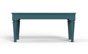 Atman: Mango Wood Coffee Table with Turned Legs Painted in Peacock Blue