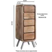 Dhara - 5 Door Tall Chest