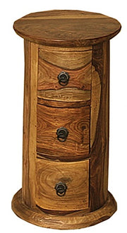 Jaal: 3 Drawer Round Chest