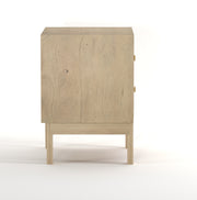 Sattva: Mango Wood & Cane 2 Drawer Bed Side
