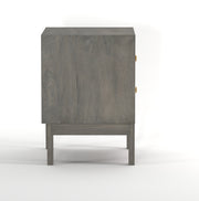 Sattva: Mango Wood & Cane 2 Drawer Bed Side