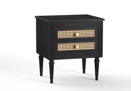 Samana - Mango Wood & Cane Maharaja Bedside Table