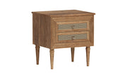 Samana - Mango Wood & Cane Maharaja Bedside Table
