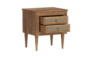 Samana - Mango Wood & Cane Maharaja Bedside Table