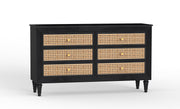 Achala - Mango Wood & Cane Maharaja Chest Of Drawer With 6 Drawer