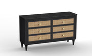 Achala - Mango Wood & Cane Maharaja Chest Of Drawer With 6 Drawer
