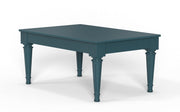 Atman: Mango Wood Coffee Table with Turned Legs Painted in Peacock Blue