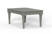 Atman: Mango Wood Coffee Table with Turned Legs Painted in Peacock Blue