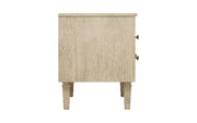 Manas: Mango Wood & Cane TV Cabinet With Turned Legs
