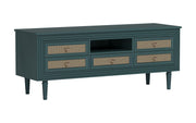 Manas: Mango Wood & Cane TV Cabinet With Turned Legs