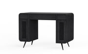 Gyana: Mango Wood Desk With Two Door and Drawer Storage + Metal Legs