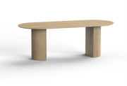 Aditi: Mango Wood Dining Table with Fluted Pillar Legs