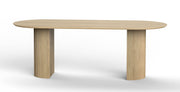 Aditi: Mango Wood Dining Table with Fluted Pillar Legs