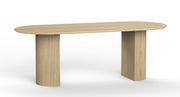Aditi: Mango Wood Dining Table with Fluted Pillar Legs