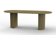 Aditi: Mango Wood Dining Table with Fluted Pillar Legs