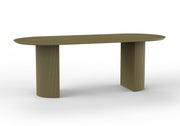 Aditi: Mango Wood Dining Table with Fluted Pillar Legs