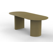 Aditi: Mango Wood Dining Table with Fluted Pillar Legs