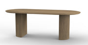 Aditi: Mango Wood Dining Table with Fluted Pillar Legs