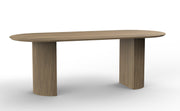 Aditi: Mango Wood Dining Table with Fluted Pillar Legs