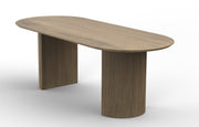 Aditi: Mango Wood Dining Table with Fluted Pillar Legs