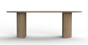 Aditi: Mango Wood Dining Table with Fluted Pillar Legs