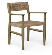 Prana: Mango Wood & Rope Weaving Dining Chair with Handrest