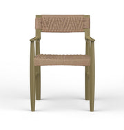 Prana: Mango Wood & Rope Weaving Dining Chair with Handrest