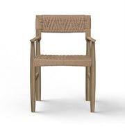 Prana: Mango Wood & Rope Weaving Dining Chair with Handrest