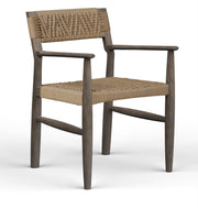 Prana: Mango Wood & Rope Weaving Dining Chair with Handrest