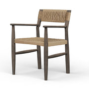Prana: Mango Wood & Rope Weaving Dining Chair with Handrest