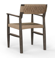 Prana: Mango Wood & Rope Weaving Dining Chair with Handrest