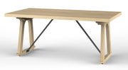 Ananda: Mango Wood Dining Table with Metal Bars