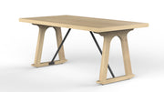 Ananda: Mango Wood Dining Table with Metal Bars