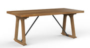 Ananda: Mango Wood Dining Table with Metal Bars