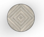 Chakra: Mango Wood Round Dining Table With Metal Base