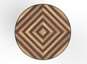 Chakra: Mango Wood Round Dining Table With Metal Base