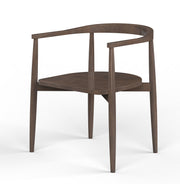 Laya: Mango Wood Curved Dining Chair with Wood Seat