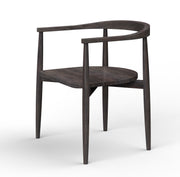 Laya: Mango Wood Curved Dining Chair with Wood Seat