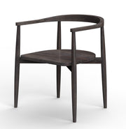 Laya: Mango Wood Curved Dining Chair with Wood Seat