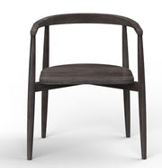 Laya: Mango Wood Curved Dining Chair with Wood Seat