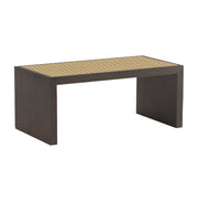 Gamya: Mango Wood Coffee Table With Cane on Top