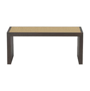 Gamya: Mango Wood Coffee Table With Cane on Top