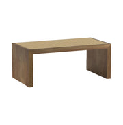 Gamya: Mango Wood Coffee Table With Cane on Top