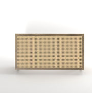 Gamya: Mango Wood Coffee Table With Cane on Top