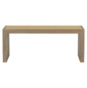 Gamya: Mango Wood Coffee Table With Cane on Top
