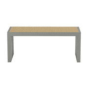 Gamya: Mango Wood Coffee Table With Cane on Top