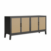 Mithya: Mango Wood & Cane 4 Door Sideboard