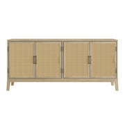Mithya: Mango Wood & Cane 4 Door Sideboard