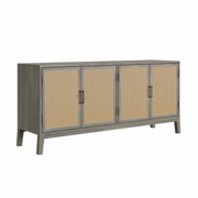 Mithya: Mango Wood & Cane 4 Door Sideboard