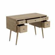Akshara: Mango Wood Study Desk With 5 Drawers